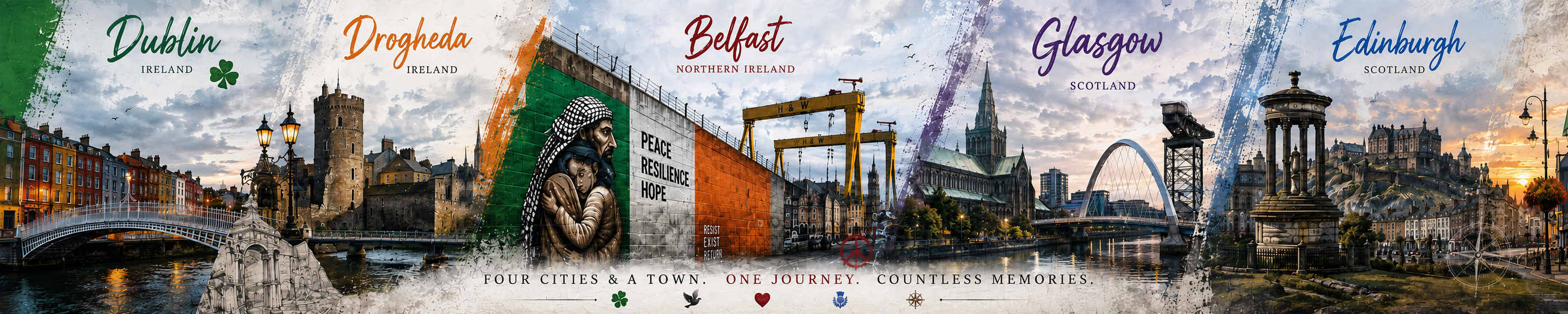 Four Cities and a Town